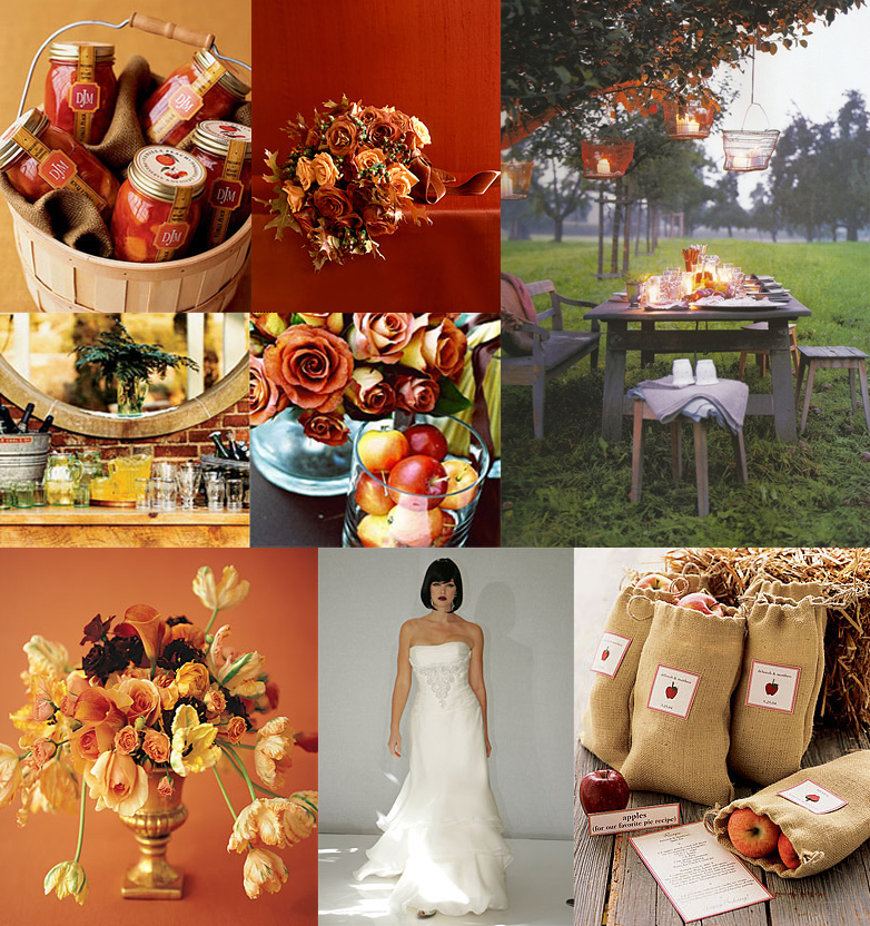 fall wedding inspiration board