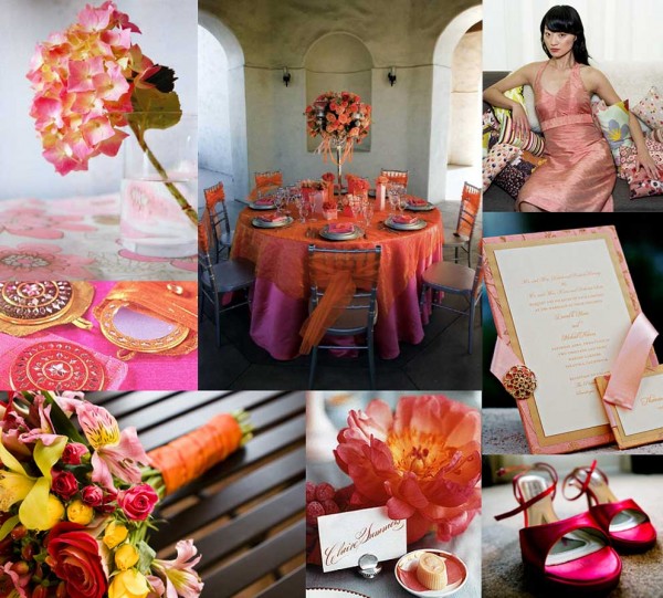 Pink-Orange-Coral-Wedding-Inspiration-Board