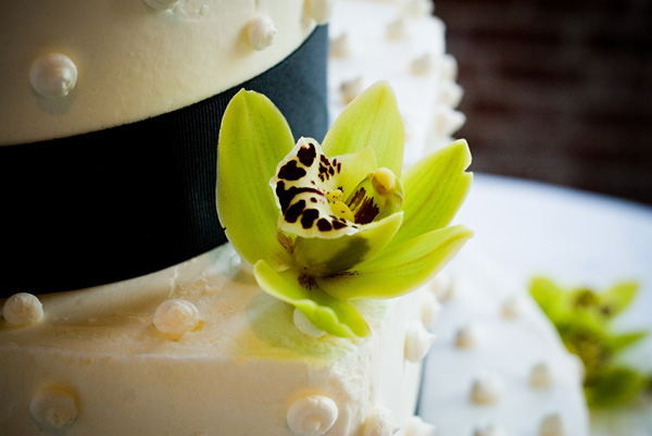 chartreuse orchid cake