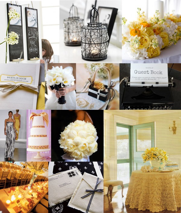 Black-Yellow-White-Wedding-Ideas