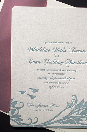 bird wedding invitation