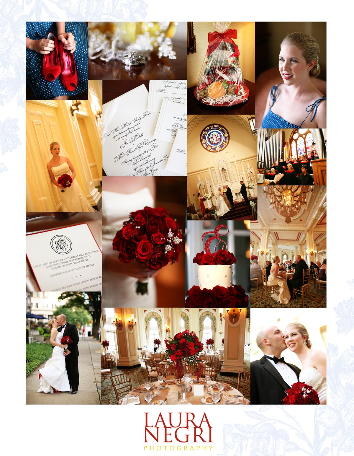 red and gold wedding