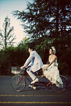 Bride-and-Groom-on-Bicycle