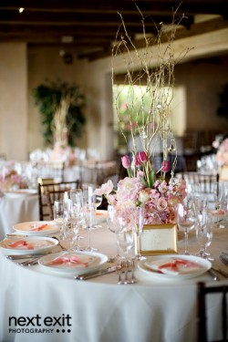 Pink-Tulip-and-Branch-Centerpiece