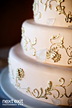 Wedding-Cake-with-Gold-Scrollwork