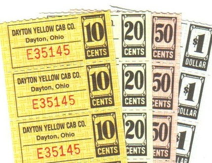 vintage cab tickets