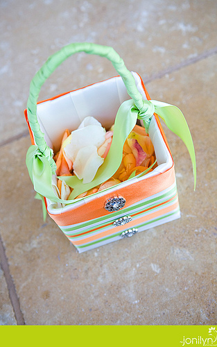 custom flower girl basket