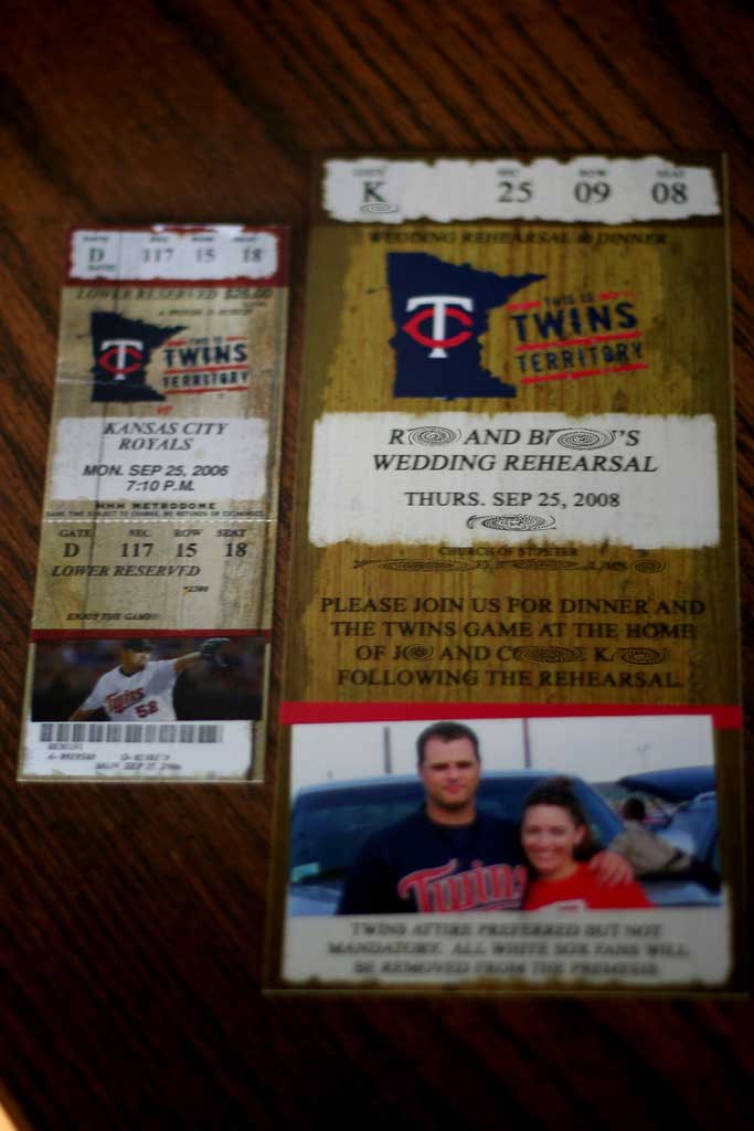 diy baseball ticket invitations