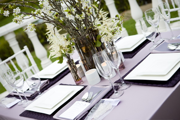 purple and green tabletop