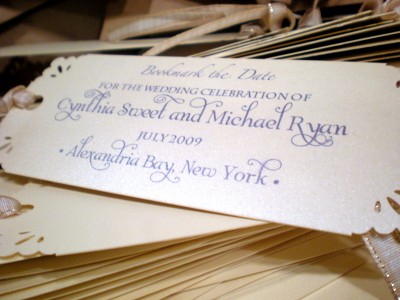 bookmark wedding invitations