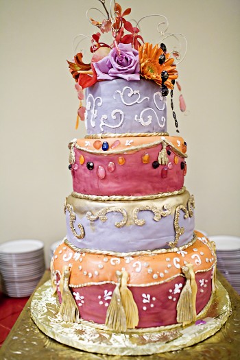 multicolor wedding cake
