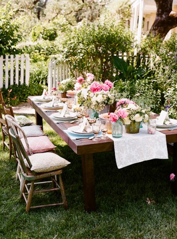 rustic-vintage-pink-and-green-tablescape-with-chair-cushions