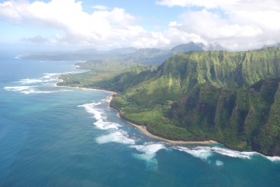 north shore of kauai by helicopter