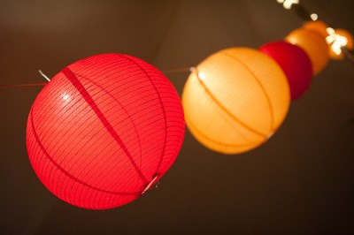red and orange chinese lanterns