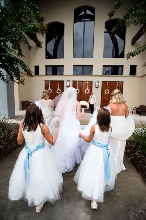 bride-and-bridesmaids-entering-church