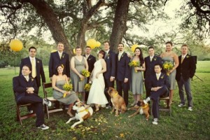 yellow-and-gray-diy-wedding-bridal-party