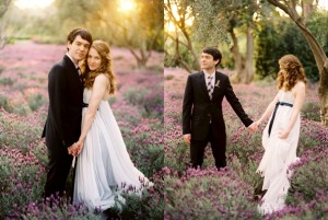 bride-and-groom-in-lavender-field