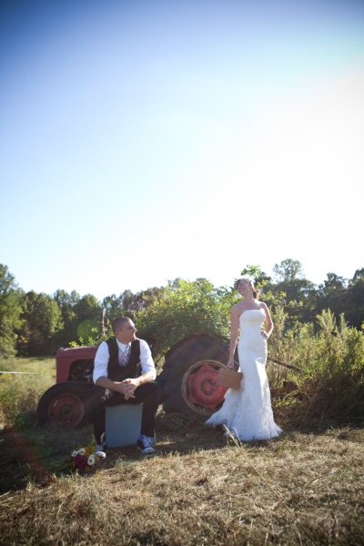 bride-and-groom-with-tractor