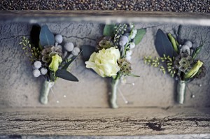 gray-and-green-boutonnieres-with-berries