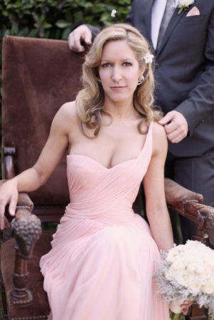 Custom Pink Wedding Dress