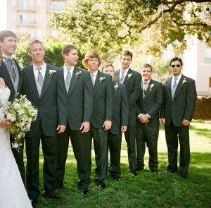Groomsmen Gray Tuxes - Copyright A Bryan Photo - No unauthorized use without written permission