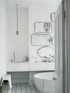 white-bathroom-silver-mirrors