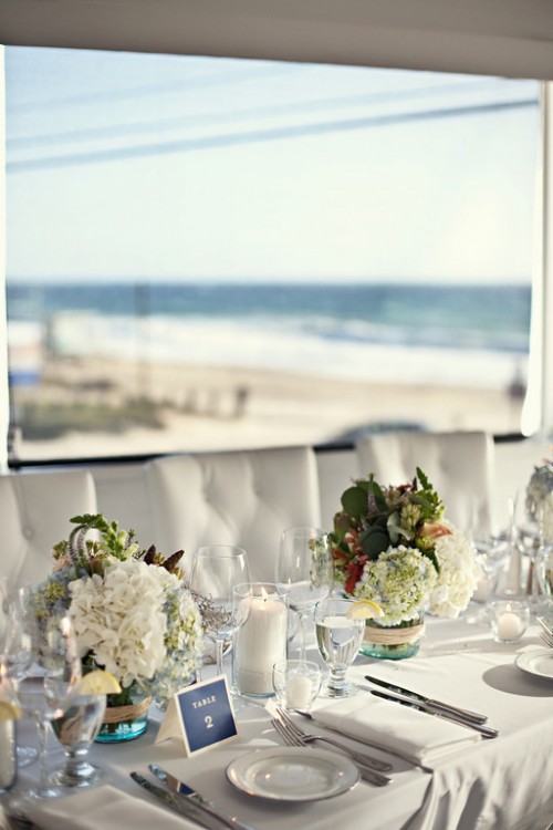 white-green-centerpieces-beach-wedding-ideas
