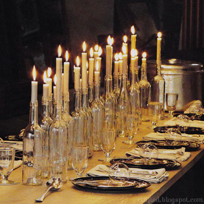 clustered-wine-bottle-candle-centerpieces