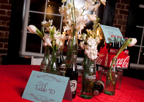 wedding-centerpiece-coca-cola-bottles