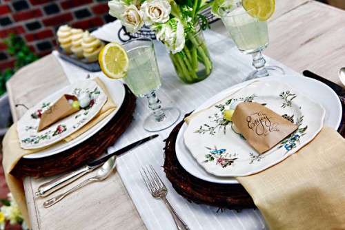 Elegant Vintage Easter Party Tablescape