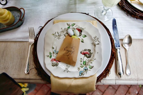 Vintage Easter Wedding Tablescape