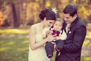 bride-groom-baby-wedding-portrait