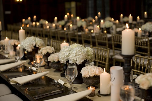 centerpieces-white-hydrangea-and-candles
