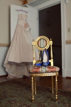 Blue Manolo Blahnik Shoes for Bride
