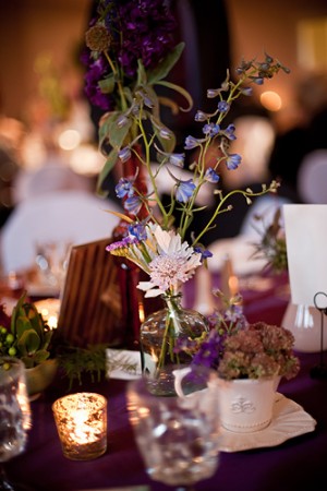 Blue and Purple Fall Centerpieces
