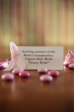 Breast Cancer In Memory Wedding Favor