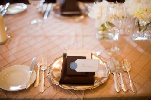 Brown and Gold Tabletop Wedding Ideas