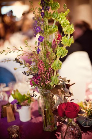Colorful Wildflower Centerpieces