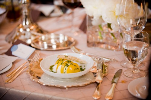Elegant Silver and Gold Place Setting