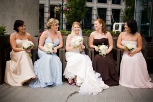 Mismatched Pastel Bridesmaids