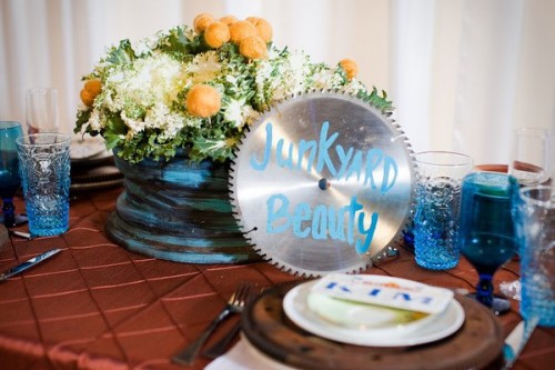 Wedding Tabletop Made with Found Objects