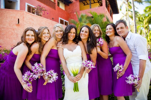 purple-strapless-bridesmaid-dresses