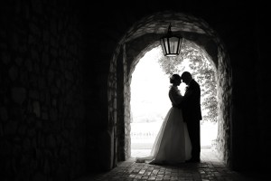 Bride-and-Groom-in-Silhouette