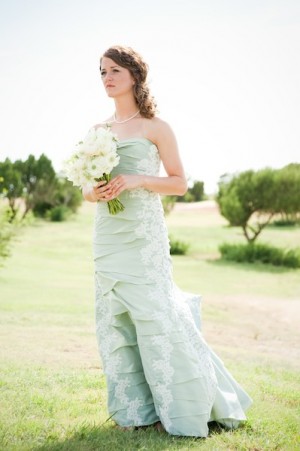 Bride in Blue Gown