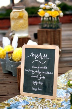 Chalkboard Wedding Menu