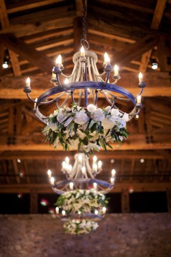 Chandeliers with Wreath Decor