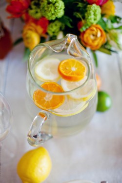 Citrus Slices in Water Pitcher
