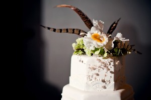 Feather Wedding Cake Topper