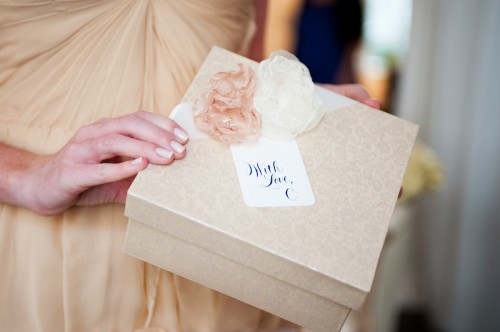 Gift Packaging with Organza Flowers