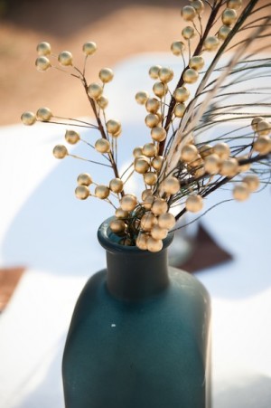 Gold Branches in Vases Centerpiece